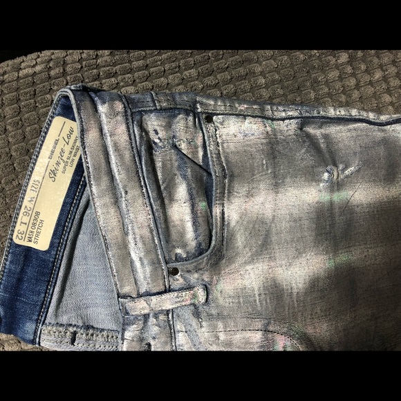 Diesel Skinzee-Low sz 26x32 metallic silver. - Picture 5 of 8